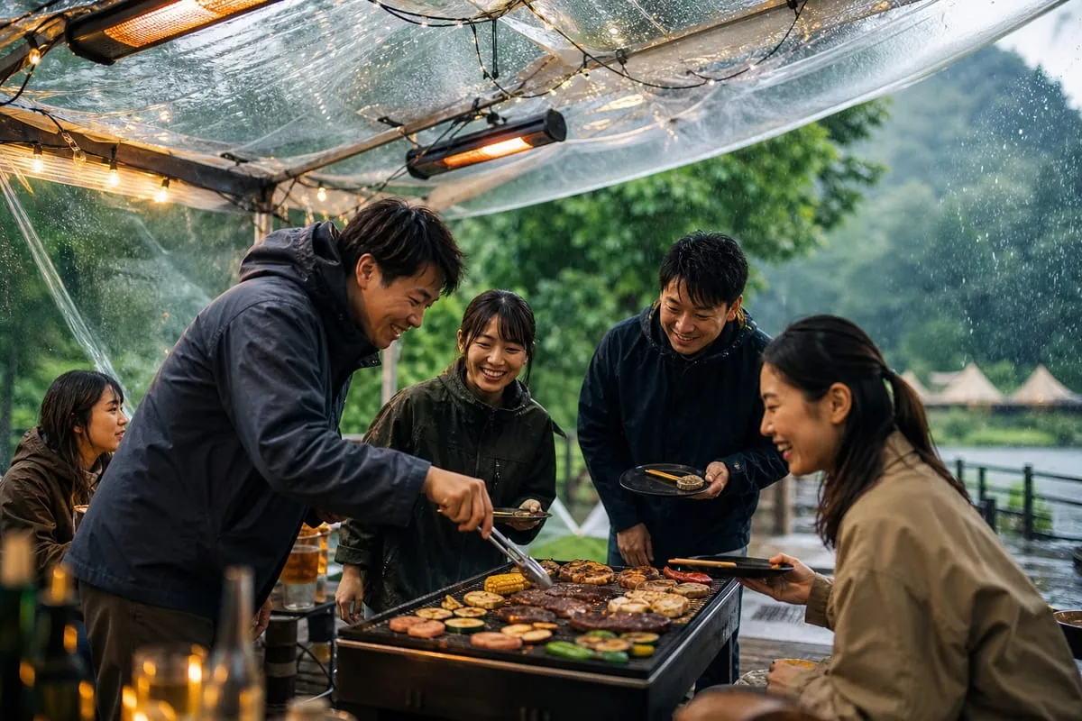 愛知 BBQ 雨天 中止しない