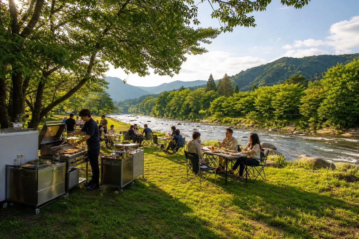 群馬 川BBQ
