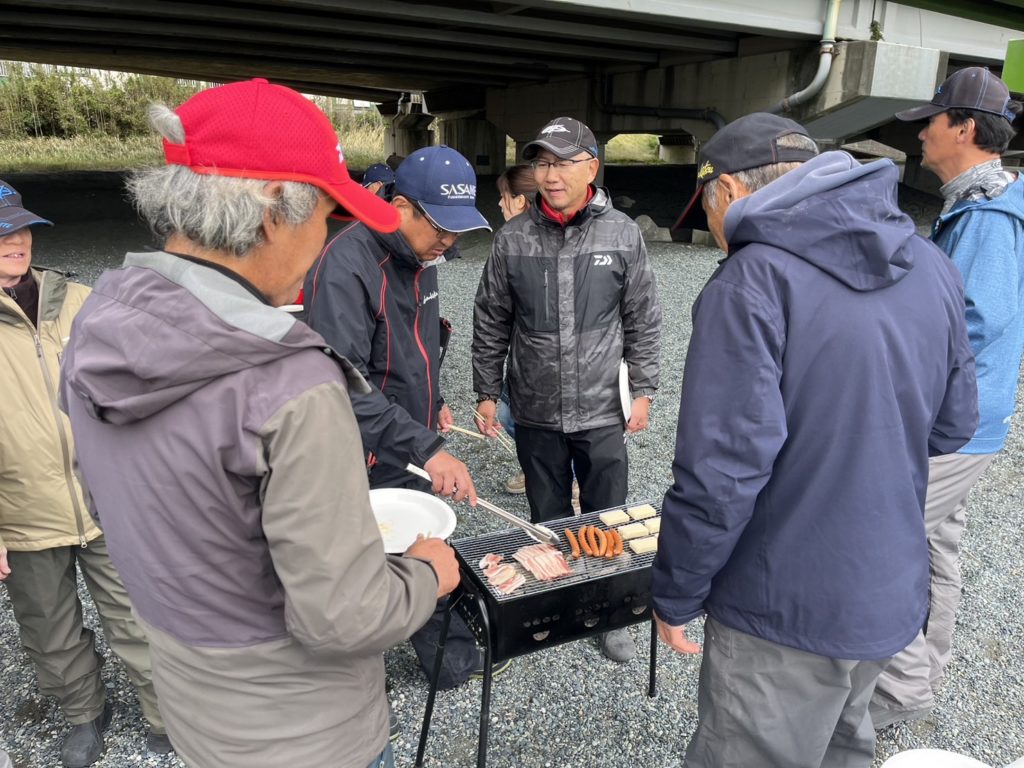 釣り大会後のBBQ