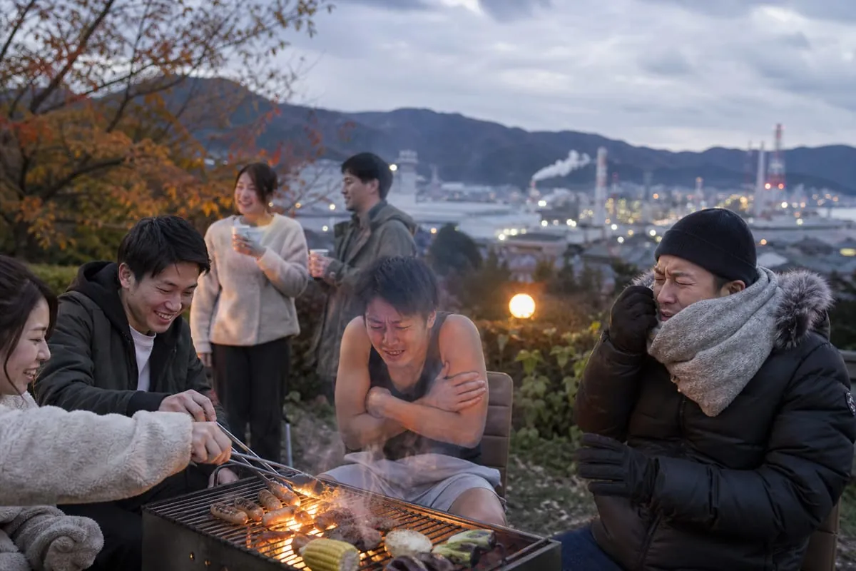 北九州 BBQ 服装 防寒 秋冬 対策