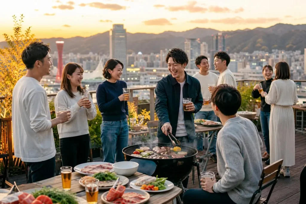 神戸 BBQ 内定者 懇親会