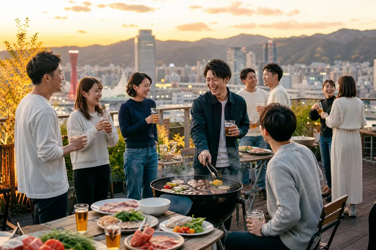 神戸 BBQ 内定者 懇親会