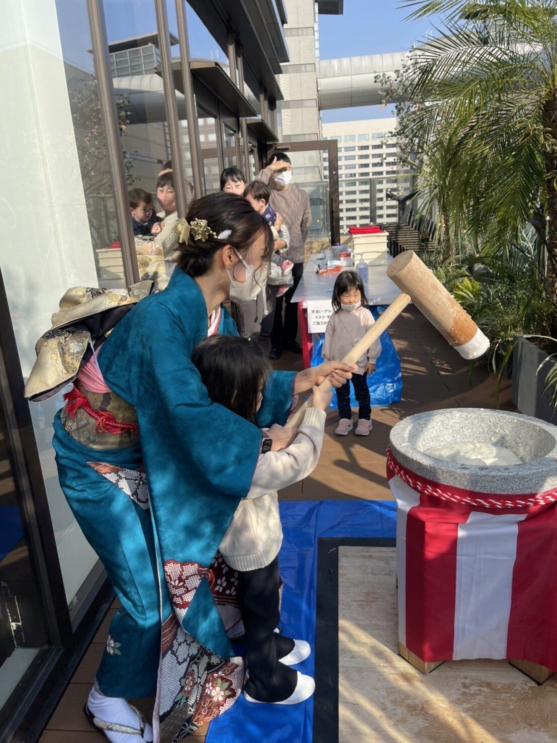 式典での餅つき