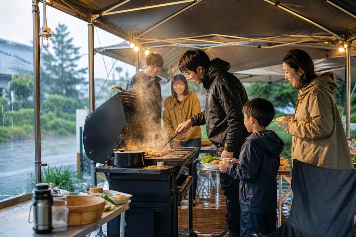 東京 BBQ 雨天対策