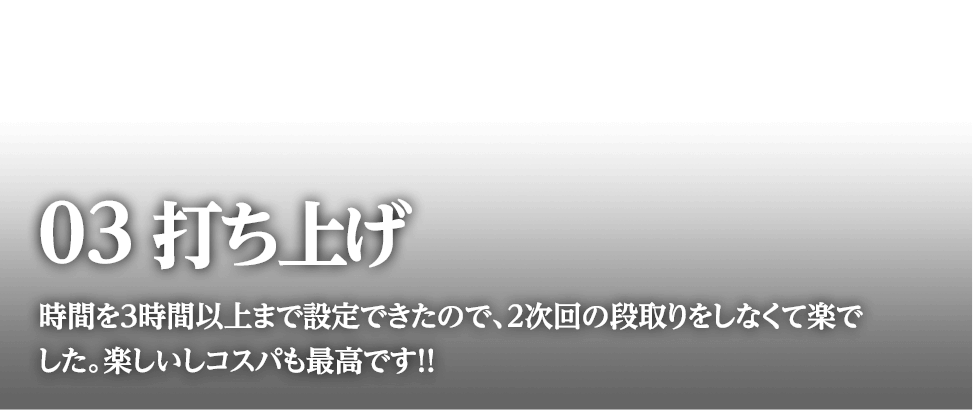 打ち上げ