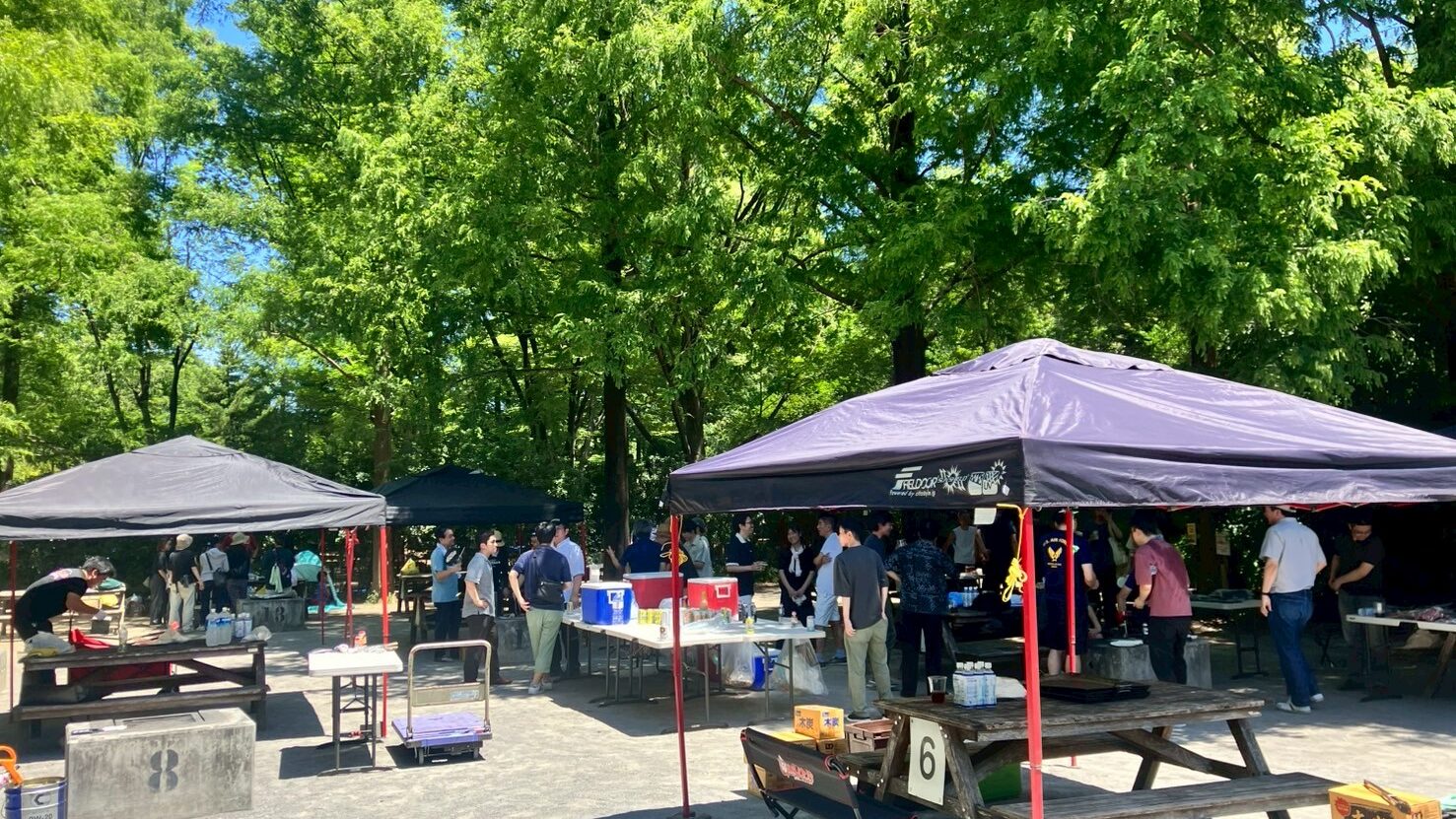 公園　BBQ　広場