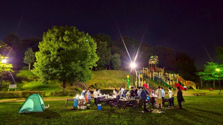 電車で帰る日の東京BBQ。片付け不要のレンタルで荷物と撤収を軽くする